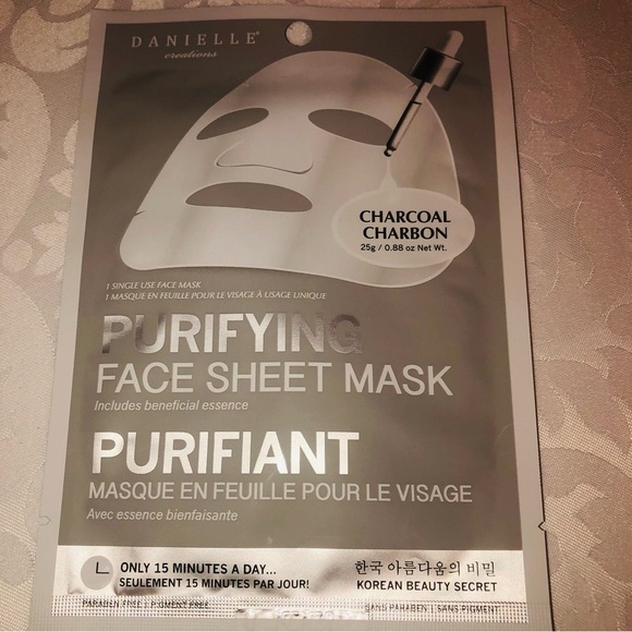 👀4/$25 Danielle Creations Brightening Face & Purifying Charcoal Sheet Face Masks - Picture 5 of 6